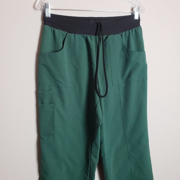 Ave by Medline Hunter Green Comfort Waist Scrub Pants Medium - Picture 3 of 10